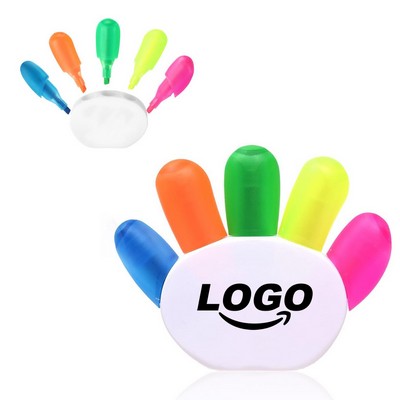 Palm-Shaped Multi-Color Highlighter