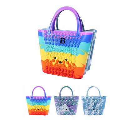 Cat Silicone Fidget Pop Handbag