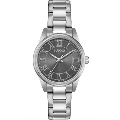 Bulova® Ladies' Corporate Collection Silver-tone Bracelet Watch, Grey Dial