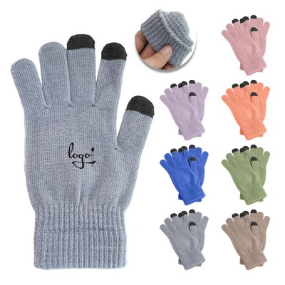 Touchscreen Knit Gloves for Cold Weather Texting and Outdoor Use