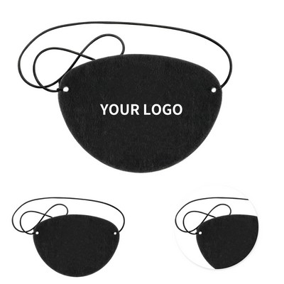 Felt Fabric Pirate Single Eye Mask Excellent Elasticity Universal Fit