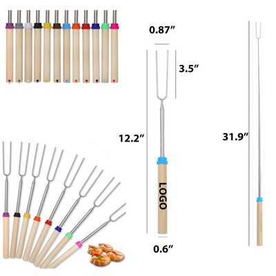 Retractable Stainless Steel Grilling Skewers for BBQs