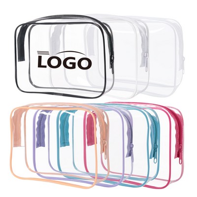 PVC Zippered Clear Toiletry Carry Pouch