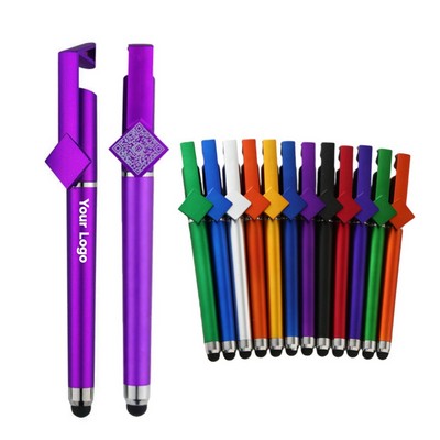 Multifunctional Stylus Ballpoint Pen with Phone Stand Clip