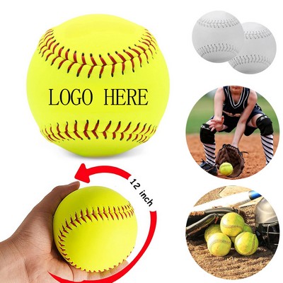 Custom 12-Inch Leather Training Softball for Games