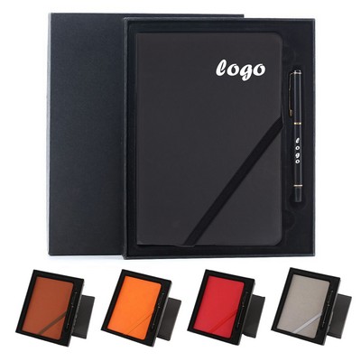 Minimalist Cross-Elastic Notebook & Pen Gift Set