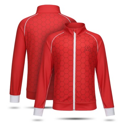 Athletic Raglan Full Zip Unisex Jacket with Sublimation