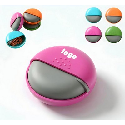 PP Round Single-Compartment Large Capacity Pill Box