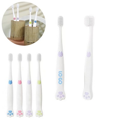 Kids Cat Paw Shaped Soft Toothbrush