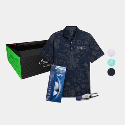 PUMA® MATTR Rose Men's Polo Shirt, Srixon® Golf Balls & Pitchfix® Icon Divot Tool Gift Set