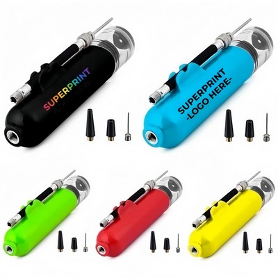 Portable Manual Air Pump with Interchangeable Nozzles