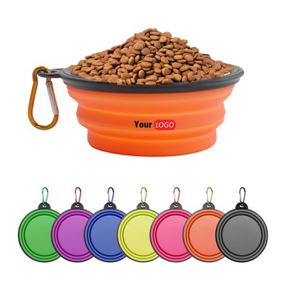 Outdoor Collapsible Dog Bowl with Carabiner