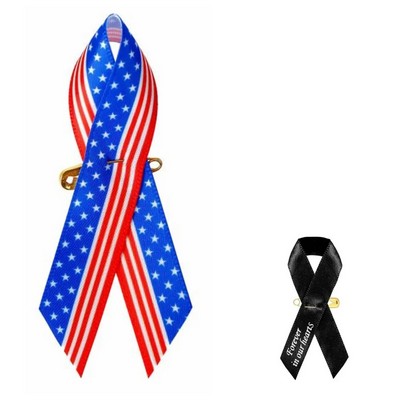 Custom Awareness Ribbons with Safety Pin