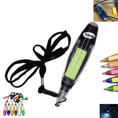 LED Light Pen with Sticky Notes & Lanyard