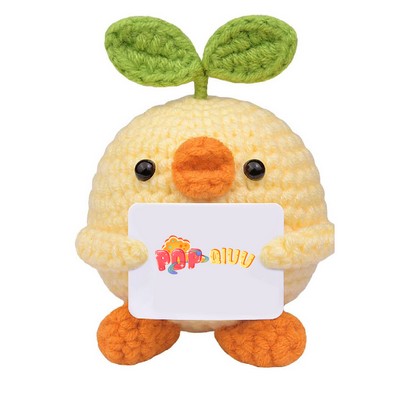 Positive Sprouted Chicken Mood Crochet Doll