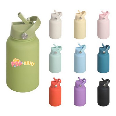 Insulated Vacuum Bottle with Flip Straw Lid-21oz.