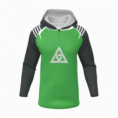 Men's/Youth 1/4 Zip Hooded Ls