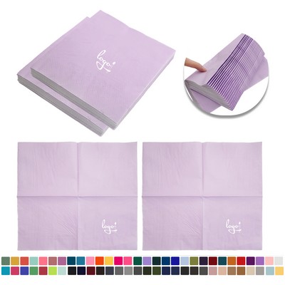 9" Custom Disposable Napkins, 2-Ply, 100 Sheets per Pack