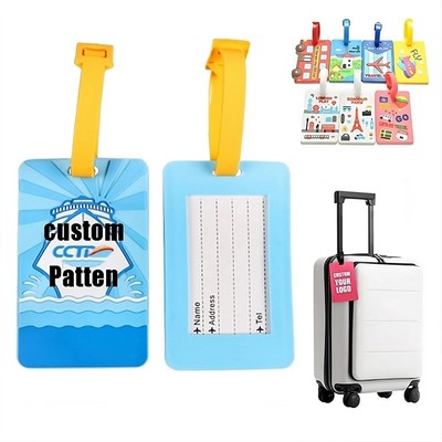 Custom PVC Luggage Tag With Privacy Cover