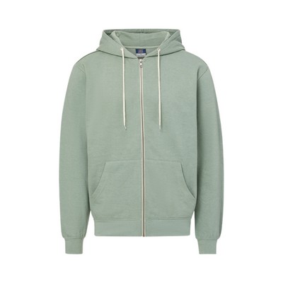 Retro Heather Cotton-Poly Full-Zip Hooded Sweatshirt