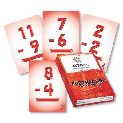 Subtraction Math Flash Cards