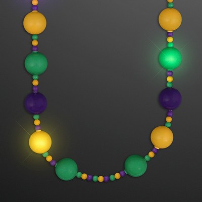 Mardi Gras Party Balls LED Necklace - BLANK