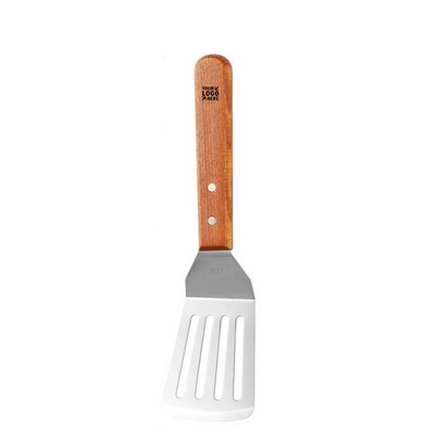 Wood Handle Slotted Frying Spatula