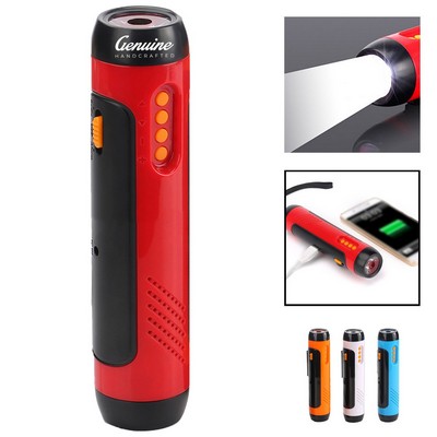 Manual Flashlight with Radio and Power Bank