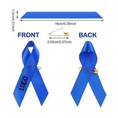 Polyester Awareness Ribbons With Pin