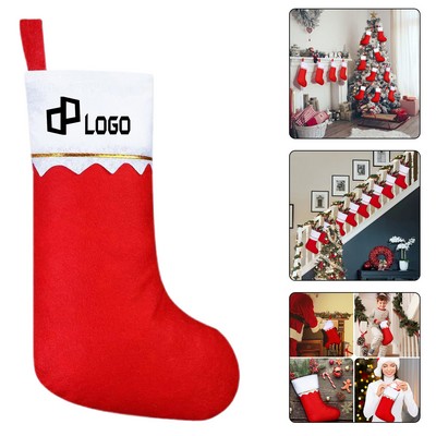 Golden-Thread Christmas Socks