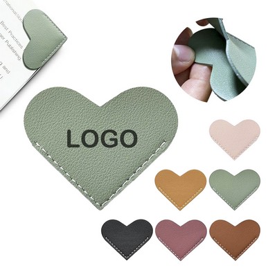 Creative Leather Heart Bookmarks