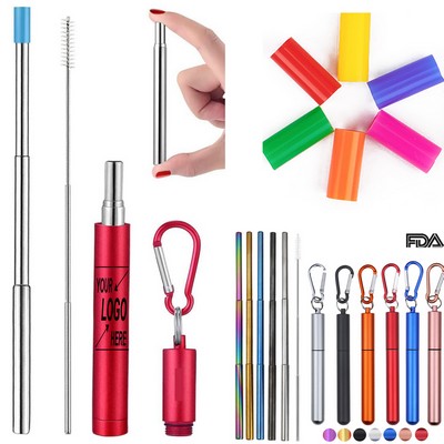 Collapsible Drinking Straw Telescopic Straw with Case