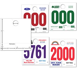 Custom Heavy Stock Side Padded Dispatch Number Tag