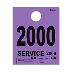 2000-2999 Heavy Brite™ Purple Premium Service Dispatch Number Tag