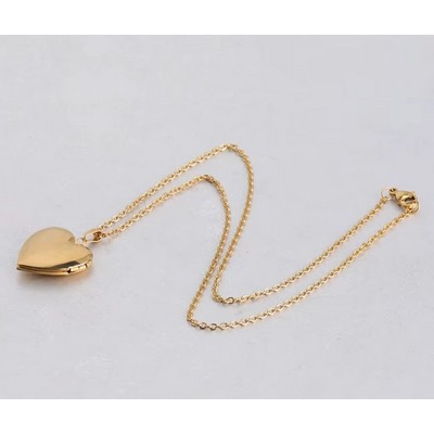 Gold Heart Locket Pendant