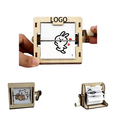 Hand-Crank Wooden Animation Toy