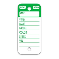 Green Color Tripe Key Tag