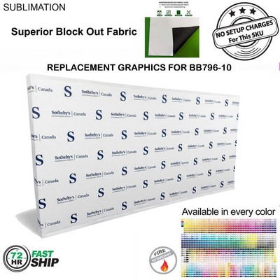 72Hr Fast Ship - Replacement Graphics for 15' Straight Wall with Wrap End Caps.