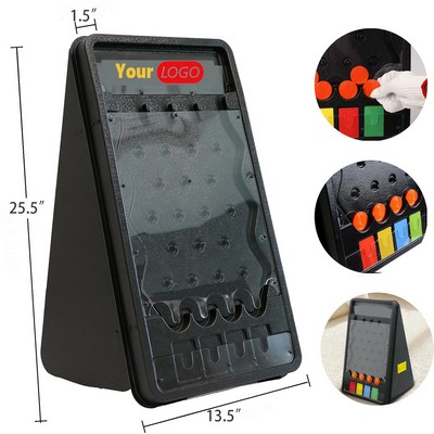 Compact Plastic Drop Game Set with 8 Game Pucks