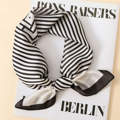 Custom 21.7" x 21.7" Satin Silk Feeling Neck Hair Scarves Hair Bandanas