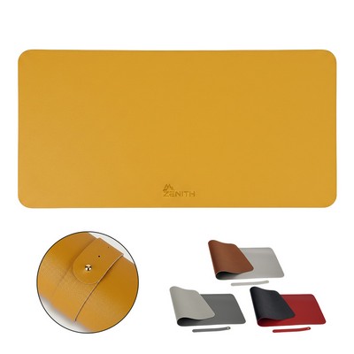 Premium Two-Tone Large Leather Desk Pad