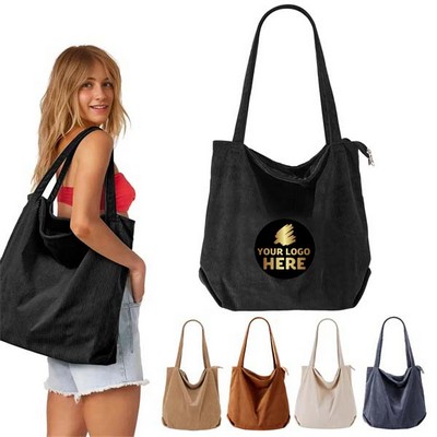 Stylish Corduroy Women's Tote