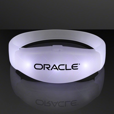 White LED Steady Illumination Stretch Bracelet - BLANK