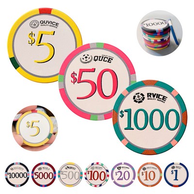 Ceramic Poker Chip Token
