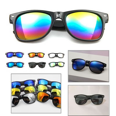 Retro Classic Sunglasses Polarized Color Mirror Lens