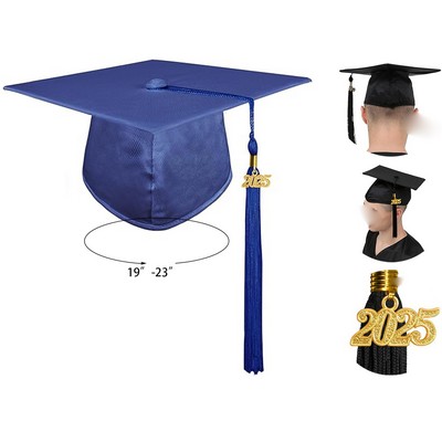 Shiny Adult Graduation Cap with 2025 Tassel