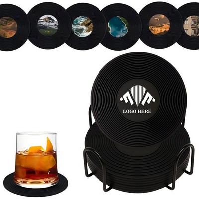 Vintage Vinyl Record Coasters