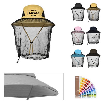 Sun Protection Head Net Bucket Hat