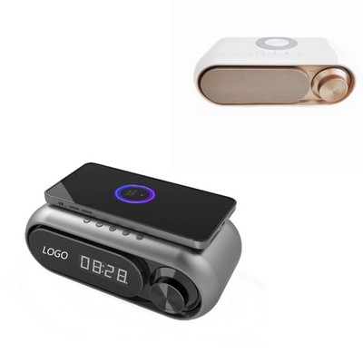 Bluetooth Speaker LED Clock Alarm Clock Wireless Charger