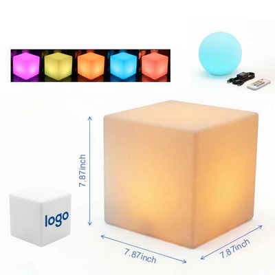 LED Color Changing Light Box Rechargeable 3D Lamp